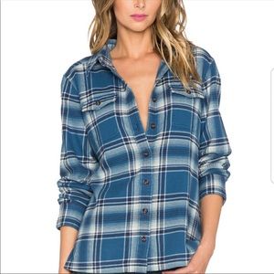 Patagonia blue fleece shirt